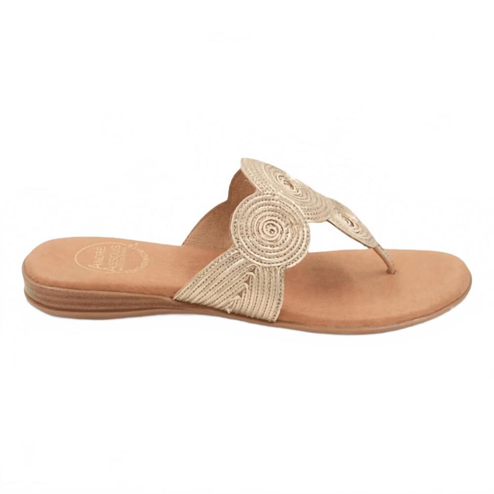 NEW ANDRE ASSOUS women's nikky sandals in platino